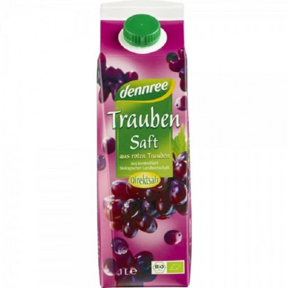 Suc de struguri rosii bio 1 litru Dennree