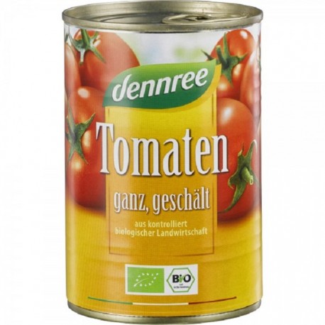 Tomate bio cojite in sos de rosii, doza 400 ml Dennree