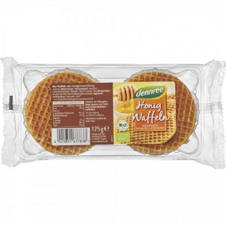 Vafe cu miere bio 175g Dennree