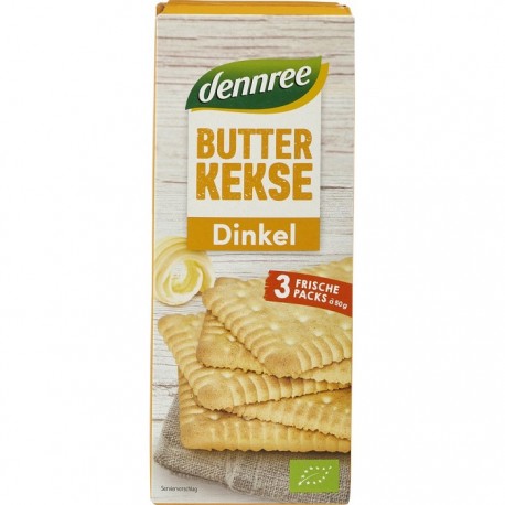 Biscuiti din spelta si unt Butterkeks bio 150g Dennree