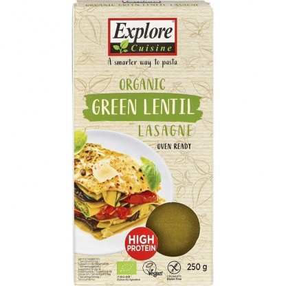 Lasagna din linte verde bio, fara gluten 250g Explore Cuisine