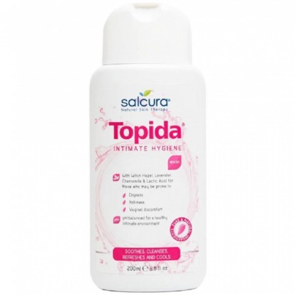 Gel igiena intima Topida, pentru disconfort vaginal, reglare pH 200ml Salcura