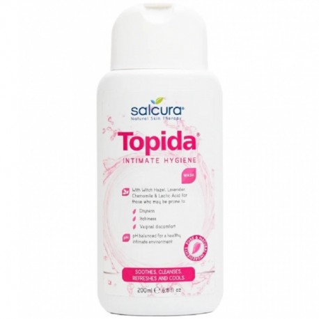 Gel igiena intima Topida, pentru disconfort vaginal, reglare pH 200ml Salcura