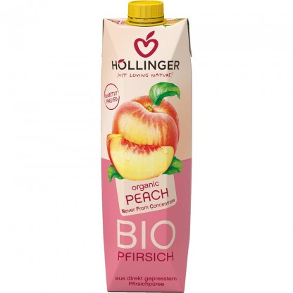 Nectar de piersici bio, din presare directa 1 litru Hollinger