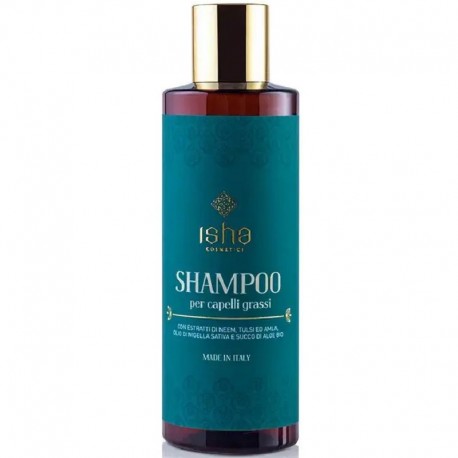 Sampon pentru par gras cu neem si aloe vera 200ml Isha Cosmetics
