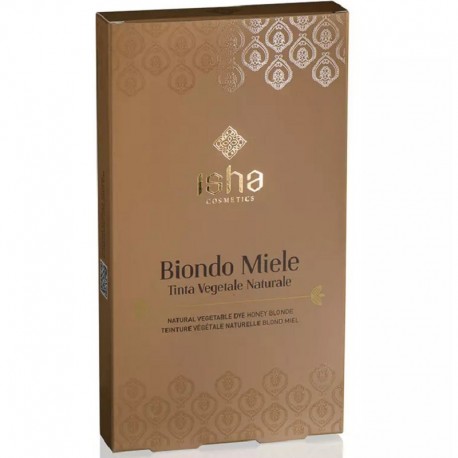 Vopsea de par naturala blond miere 100g Isha Cosmetics