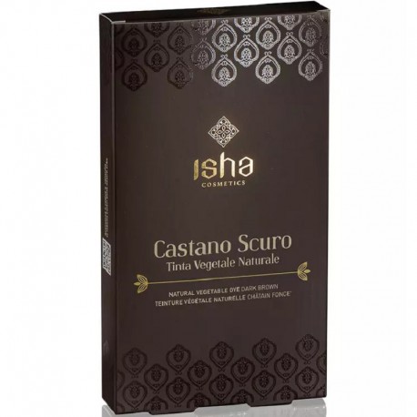 Vopsea de par naturala castaniu inchis 100g Isha Cosmetics