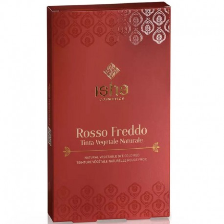 Vopsea de par naturala rosu rece 100g Isha Cosmetics