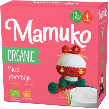 Porridge din orez bio 200g Mamuko 4+ luni