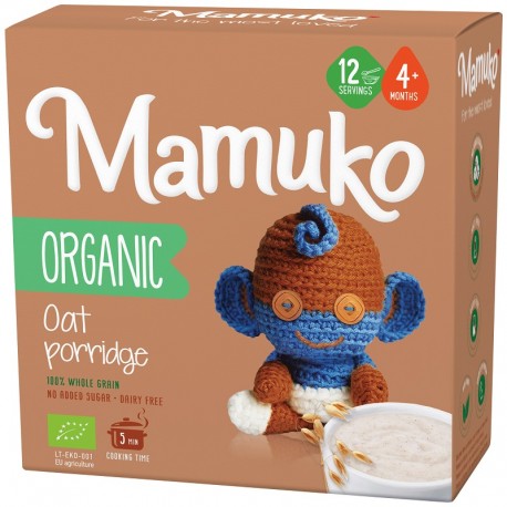 Porridge din ovaz bio 200g Mamuko 4+ luni