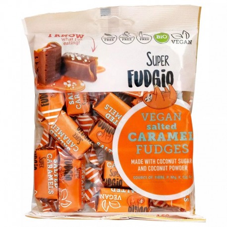 Caramele cu aroma de caramel sarat bio 150g Super Fudgio