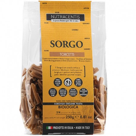 Paste cu faina de sorg bio Torceti, fara gluten 250g Nutracentis