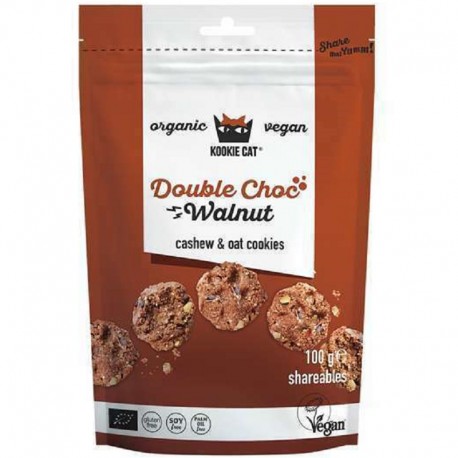 Cookie cu ciocolata si nuci bio, fara gluten 100g Kookie Cat