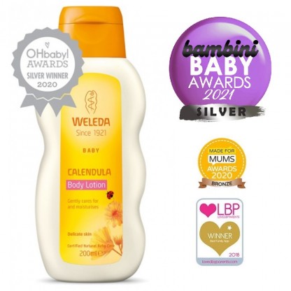 Lotiune de corp cu galbenele pentru bebelusi si copii 200ml Weleda Baby