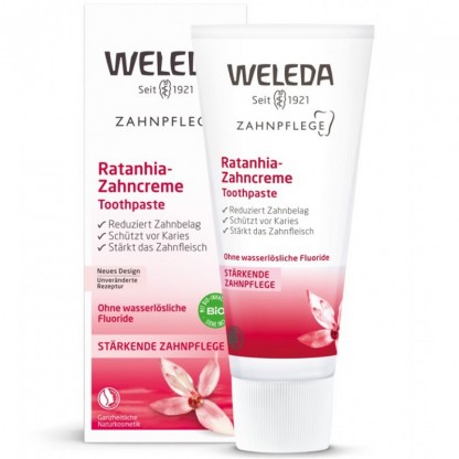 Pasta de dinti cu ratanhia, fara fluor (gingii sensibile) 75ml Weleda