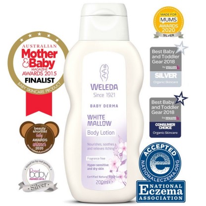 Lotiune de corp cu nalba alba pt piele hipersensibila, Derma 200ml Weleda