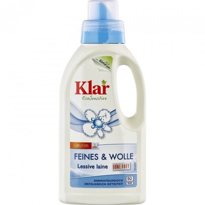 Detergent lichid pentru rufe delicate si lana 500ml Klar Eco Sensitive