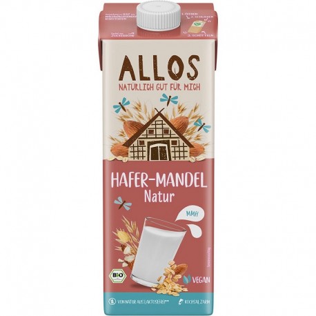 Bautura neindulcita de ovaz cu migdale bio 1000 ml Allos