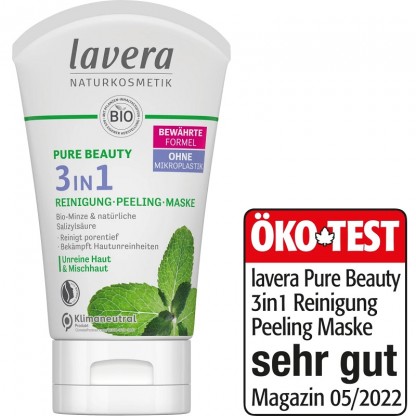 Gel de curatare purificator, scrub si masca antiacnee 125ml Lavera