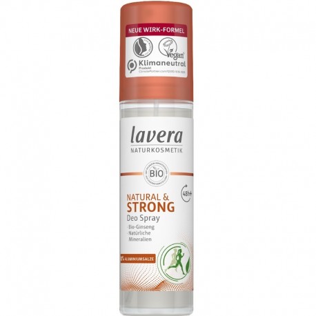 Deodorant spray Natural & Strong cu ginseng bio, vegan 48h 75ml Lavera