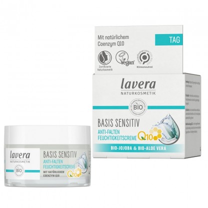 Crema hidratanta antirid cu coenzima Q10 Basis Sensitiv, bio vegan 50ml Lavera