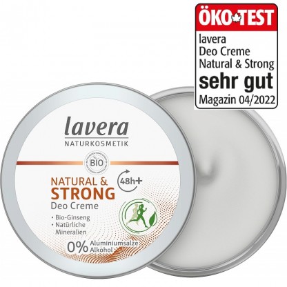 Deodorant crema Natural & Strong cu ginseng bio, fara aluminiu 50g Lavera