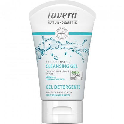 Gel de curatare cu aloe pt ten normal si mixt, bio vegan Basis Sensitiv 125ml Lavera