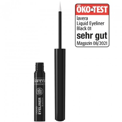 Tus lichid negru pentru contur ochi, vegan black eyeliner 4ml Lavera