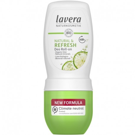 Deodorant roll-on cu lime Natural & Refresh 48h, bio 50ml Lavera