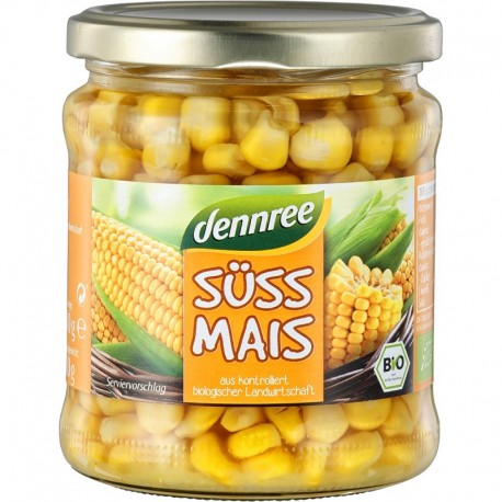 Porumb dulce bio, la borcan 330g Dennree
