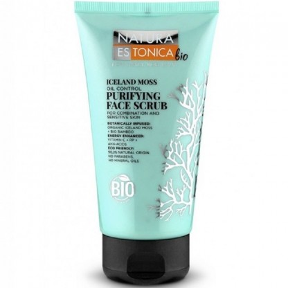 Scrub purificator pentru ten mixt sau sensibil Iceland Moss 150ml Natura Estonica