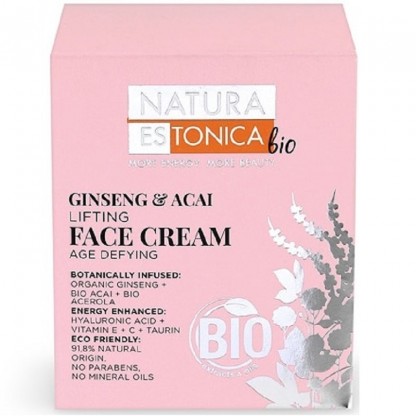 Crema lifting pentru ten matur Ginseng si Acai 50ml Natura Estonica