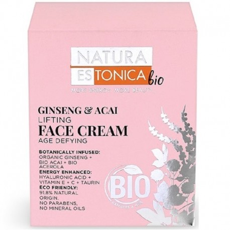 Crema lifting pentru ten matur Ginseng si Acai 50ml Natura Estonica