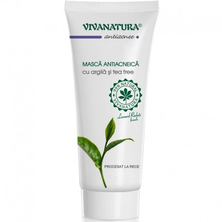 Masca antiacneica cu argila si tea tree, naturala 75ml VivaNatura