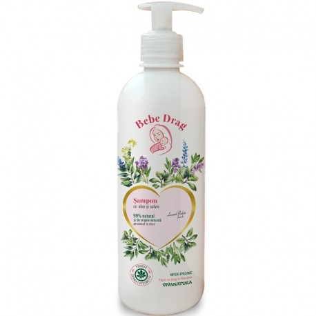 Sampon natural cu aloe si salvie, Bebe Drag 500ml VivaNatura