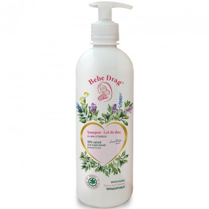 Sampon si Gel de dus natural cu aloe si bisabolol, 500ml Bebe Drag VivaNatura