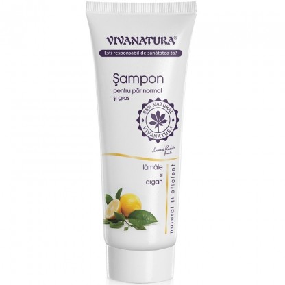 Sampon cu lamaie si argan pentru par normal si gras, natural 250ml VivaNatura
