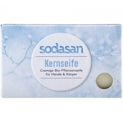 Sapun solid fin pentru ingrijirea pielii, fara parfum 100g Sodasan