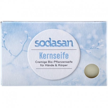 Sapun solid fin pentru ingrijirea pielii, fara parfum 100g Sodasan