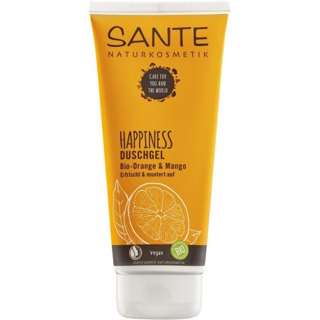 Gel de dus cu portocala si mango bio 200ml Sante Naturkosmetik