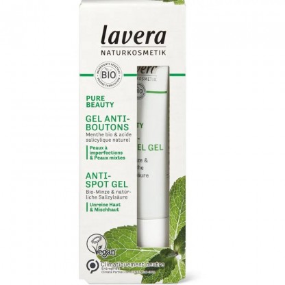 Gel anti acnee cu menta, zinc si acid salicilic natural, vegan 15ml Lavera