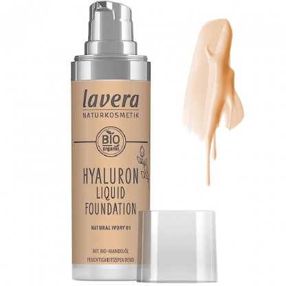 Fond de ten natural cu acid hialuronic Ivory 01 Lavera 30ml
