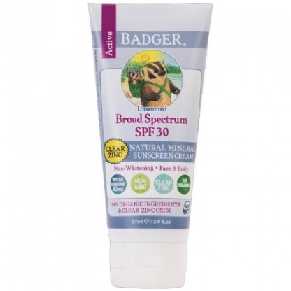 Crema protectie solara SPF 30 fara miros 87ml Badger Organic
