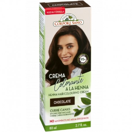 Vopsea henna crema, semipermanenta - Ciocolata 80ml Corpore Sano