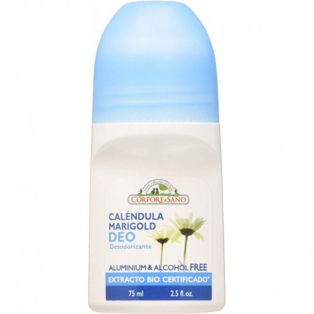 Deodorant roll-on cu galbenele pt piele sensibila, fara aluminiu sau alcool 75ml Corpore Sano