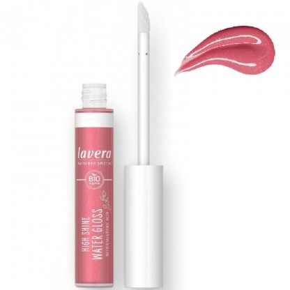 Gloss bio pentru buze High Shine Water Gloss, Pink Lagoon 04, vegan 5,5 ml Lavera