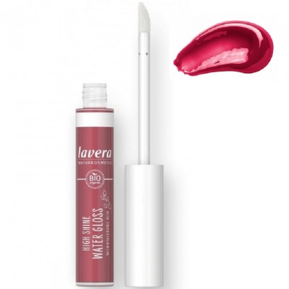 Gloss bio pentru buze High Shine Water Gloss, Hot Cherry 02, vegan 5,5 ml Lavera
