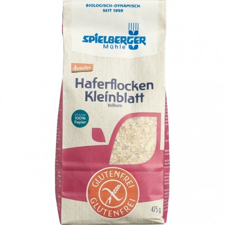 Fulgi mici de ovaz integral bio, fara gluten 475g Spielberger