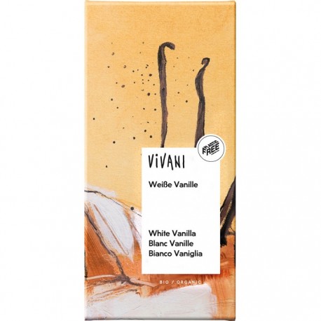 Ciocolata alba cu vanilie bio 80g Vivani