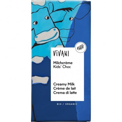 Ciocolata cu crema de lapte pentru copii bio 100g Vivani